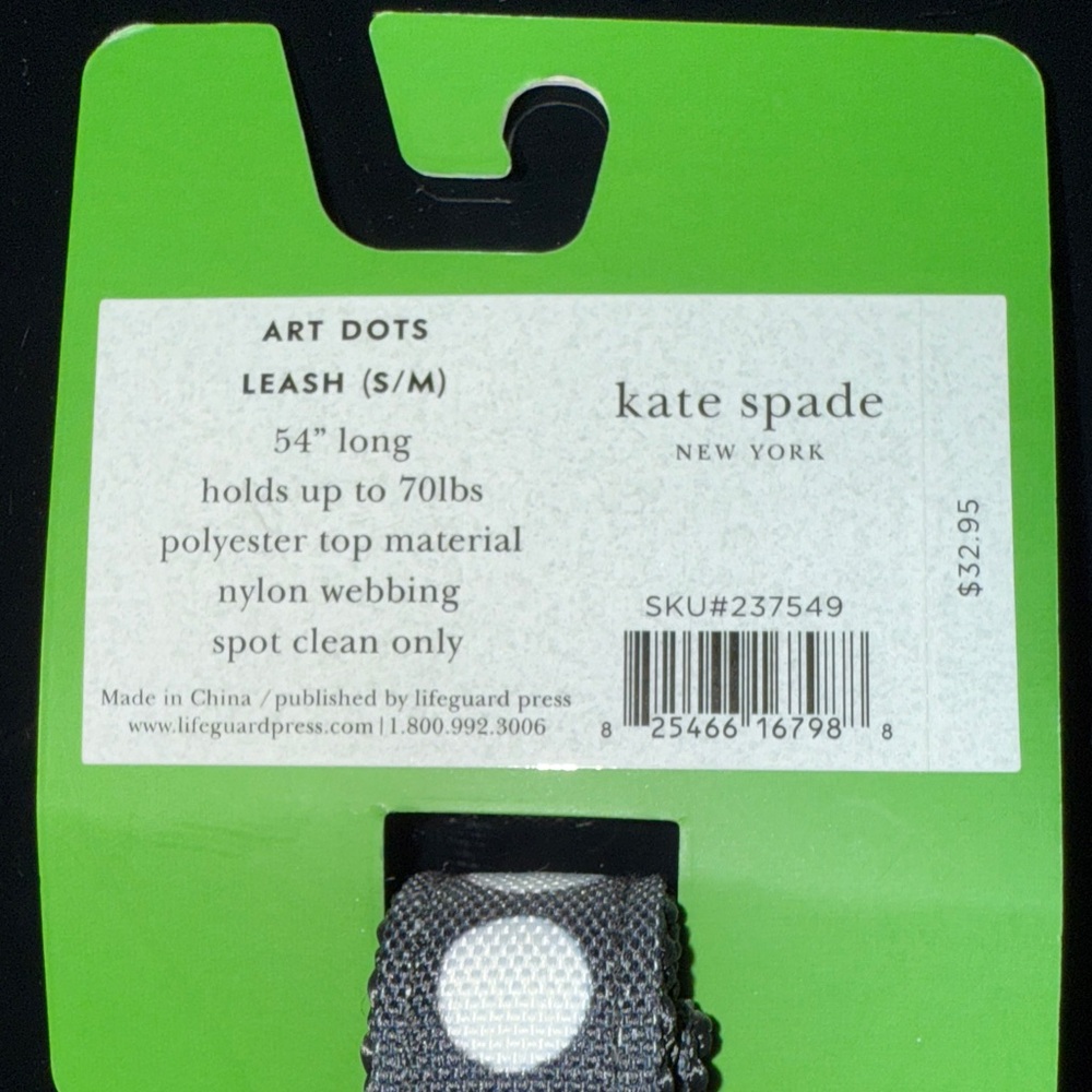 Kate Spade Black and White Polka Dot Pet Accessories - Picture 7 of 13